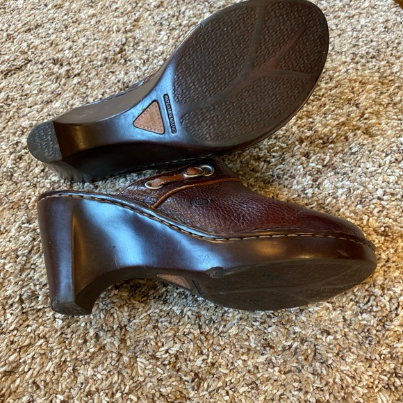 Born Brown Leather Mules Size 9 Clogs - Picture 6 of 8